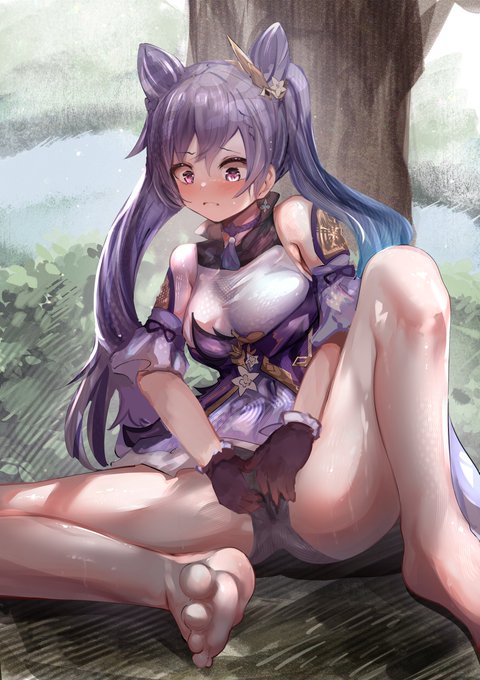 外で痒さに負けて引っ掻いてる姿を描き増した～ 