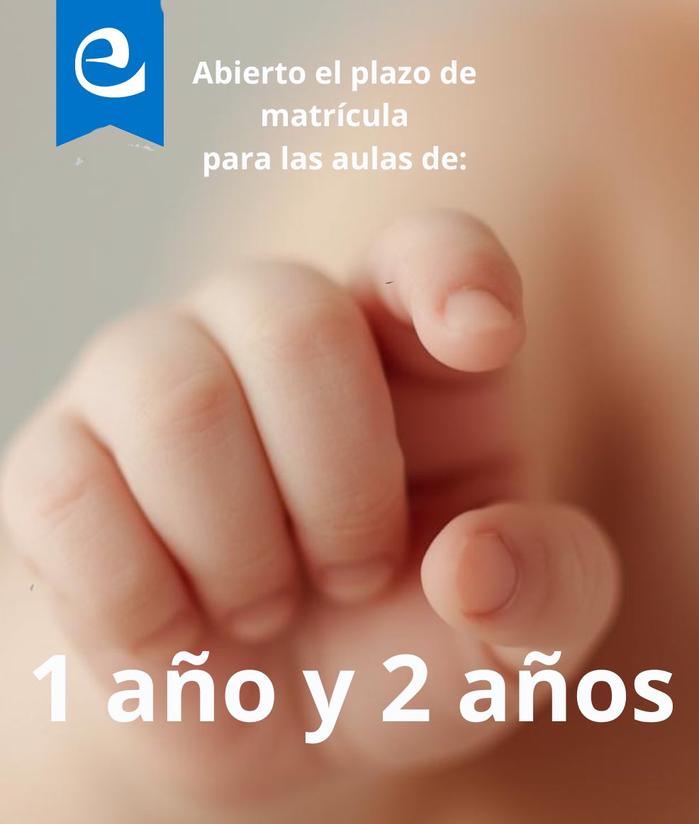 Está abierto el plazo de matrícula de las aulas de 1 año y de 2 años. ¡Ven a informarte! #Despega #EscolapiasPompiliano