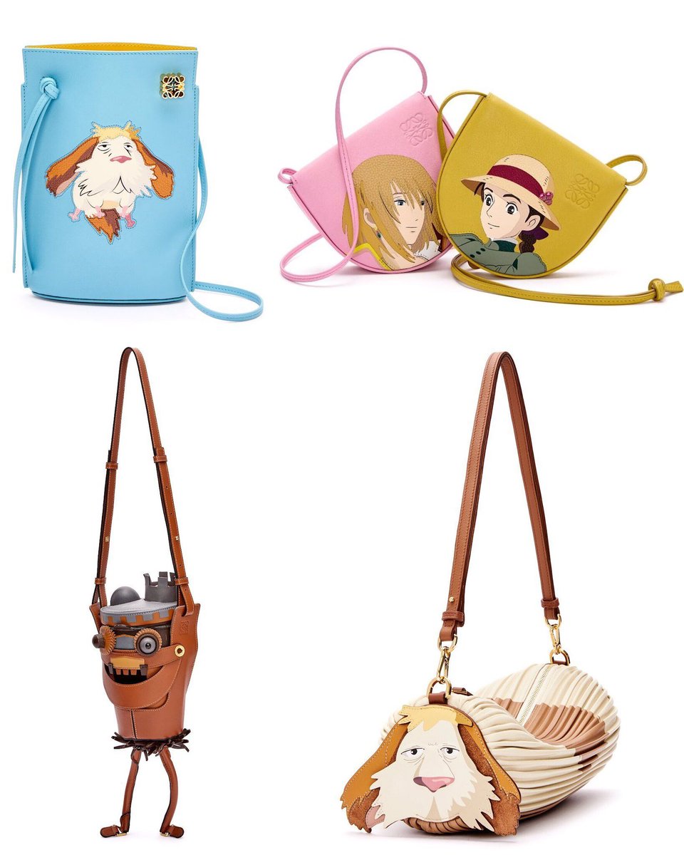 PhotoGhibli's tweet image. Some of the pieces from the Loewe x Howl’s Moving Castle collaboration!!