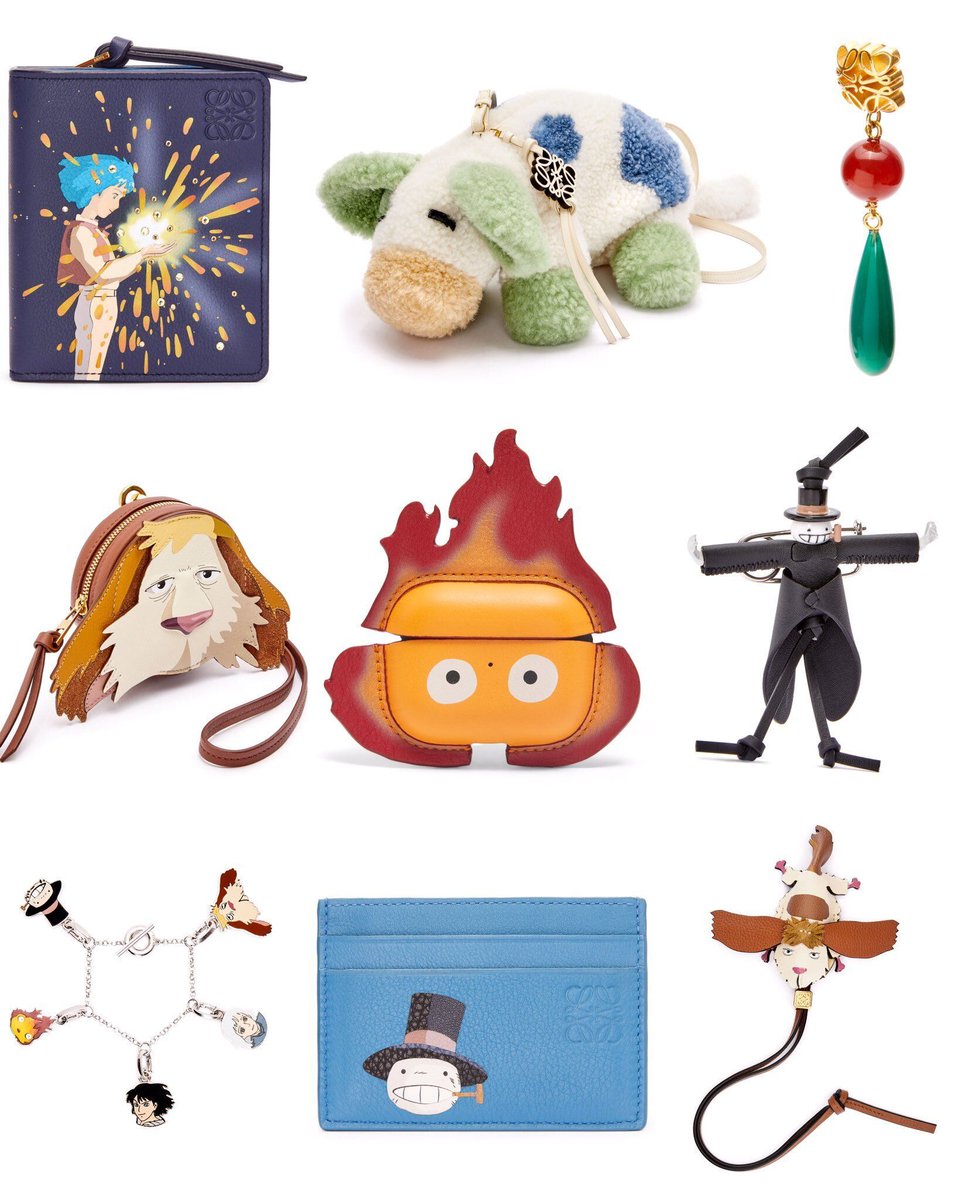 PhotoGhibli's tweet image. Some of the pieces from the Loewe x Howl’s Moving Castle collaboration!!