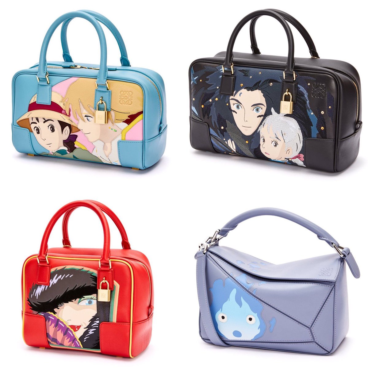PhotoGhibli's tweet image. Some of the pieces from the Loewe x Howl’s Moving Castle collaboration!!