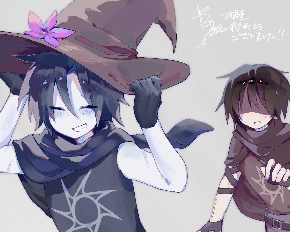 Frion622's tweet photo. お題箱よりツータイムとアズール描きました！ロブロのIDはリプに貼ってます！ https://t.co/91CtJLJqdG