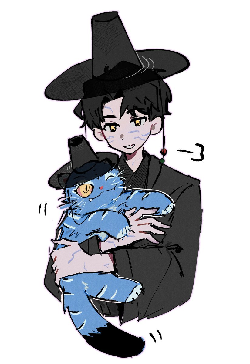 rwkk11221's tweet image. #KPOPDEMONHUNTERS 
🐱🖤💙