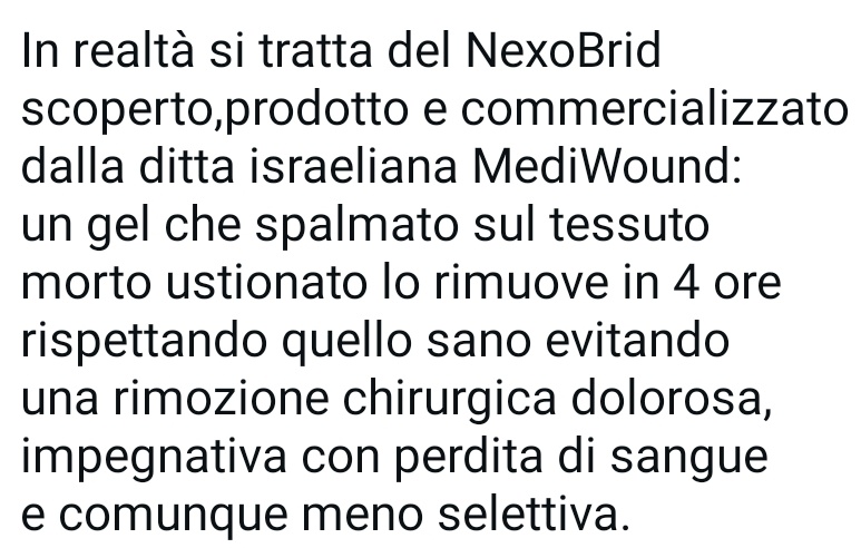 robydigi's tweet image. Volevo ricordare che i pazienti ustionati ricoverati al Niguarda, e a cui auguro ogni bene, siano trattati con NexoBrid dell'azienda #israeliana MediWound.
Chi lo segnala ai sindaci boicottatori dei farmaci #madeinIsrael nelle farmacie dei loro comuni?
#CransMontan
