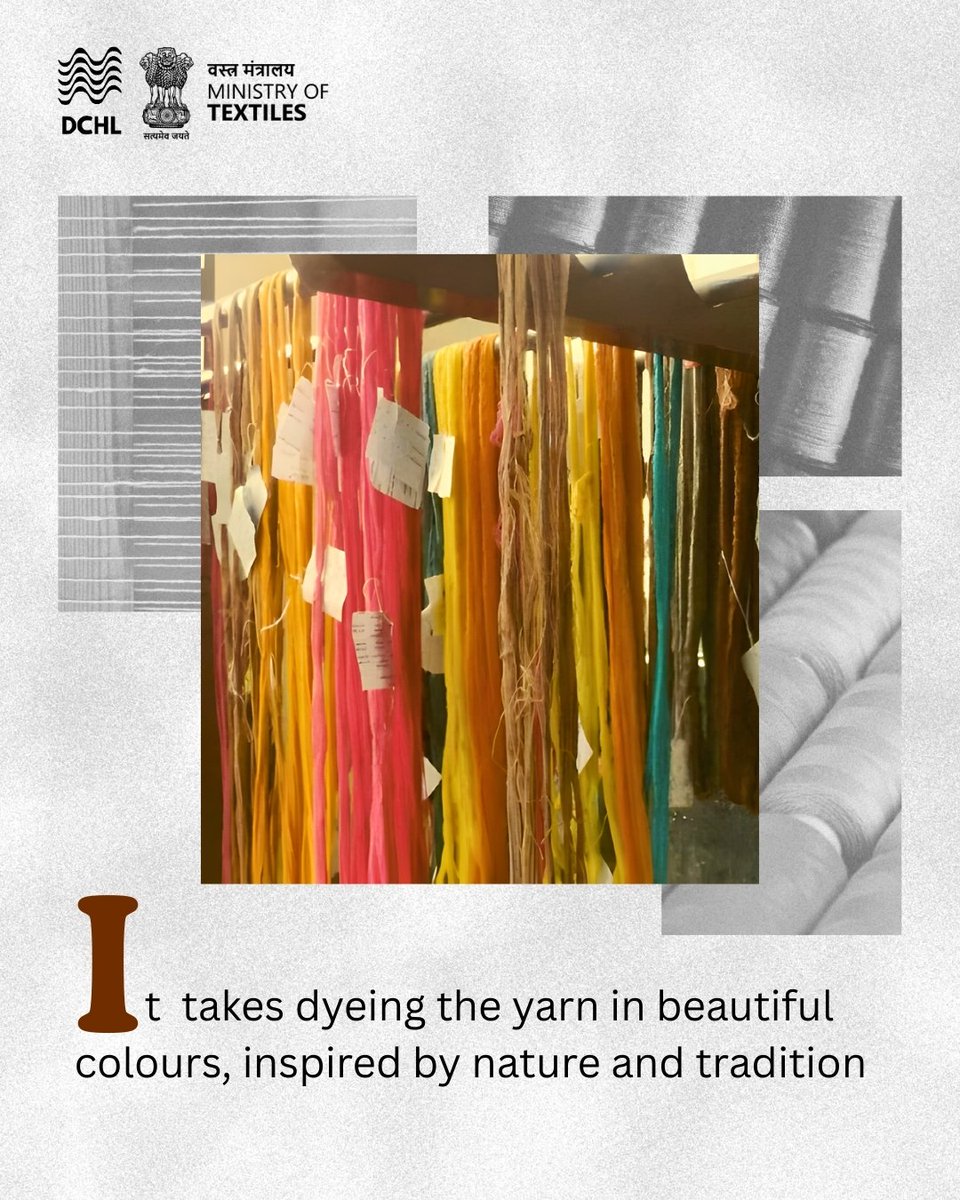 dchandlooms01's tweet image. Every weave marks the end of a beginning...and start of a story in every thread. 

#handloomheritage #weaversofindia #weaving #dchandlooms #finallook