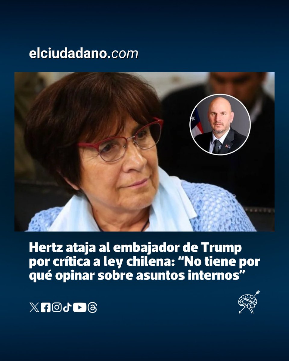 "Embajador conceda a su cargo la dignidad que corresponde, usted no tiene por qué opinar sobre los asuntos internos de Chile", afirmó la diputada en respuesta a las declaraciones del diplomático estadounidense, quien criticó la “sobrerregulación” que -a su juicio- existe en