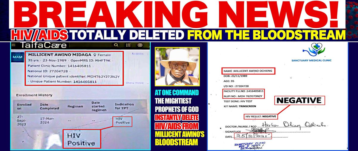 LillieMusungu's tweet image. After the doctors came out and declared that scientifically HIV the killer disease had no cure then JESUS stepped in and nullified the doctors report!
That's why #HIVCuredByJESUS
