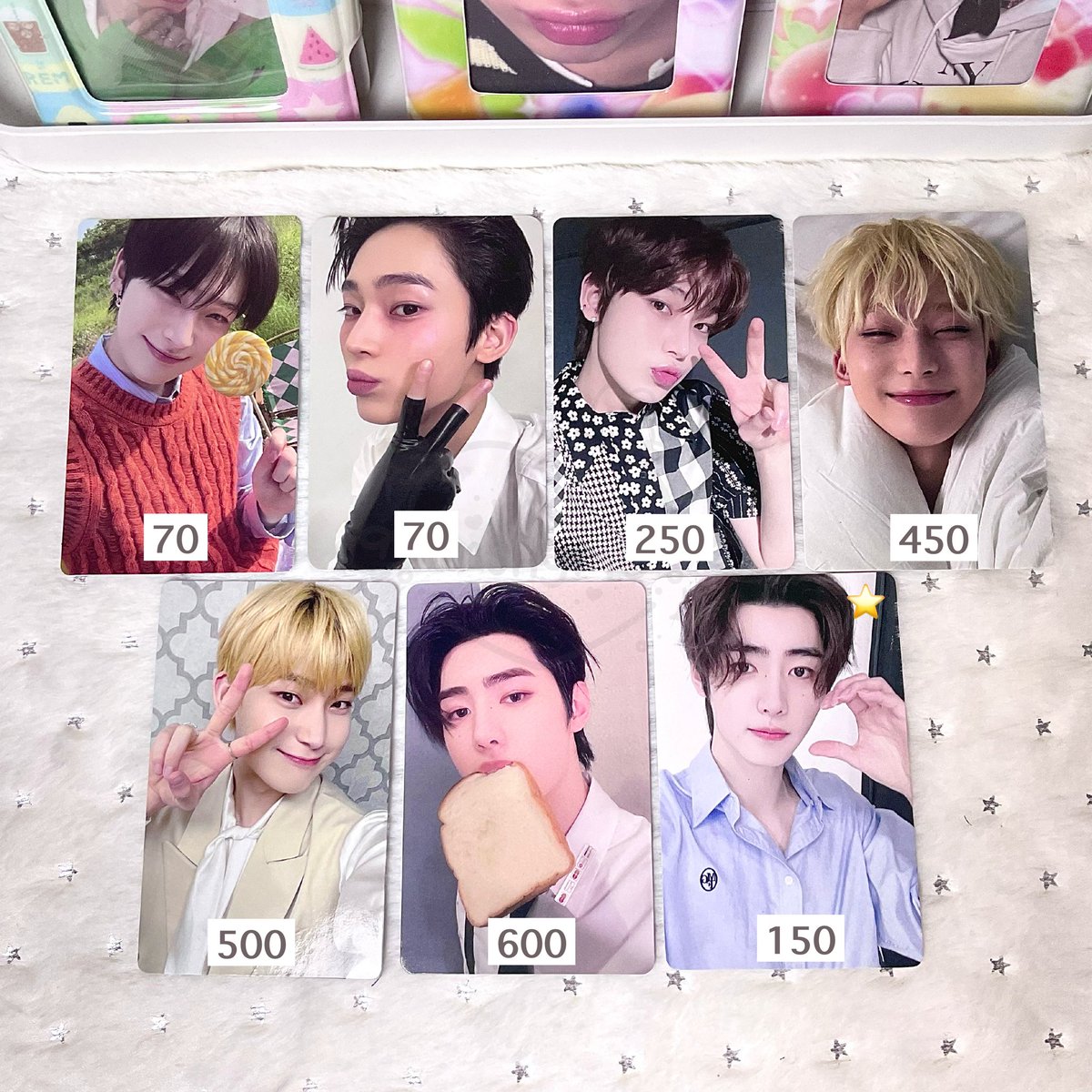 🪽⋅ wts ⸝⸝ ready to ship พร้อมส่ง ⋅ ˚✮

❤︎ ซองฮุน ซอนอู ราคาตามภาพ
        
      🧺 shipping fees 35฿
 ꒰ พื้นที่ห่างไกล/ท่องเที่ยว +เพิ่ม ꒱

x sensitive buyers x
* ⭐️ flaw/defect *

kindly dm ‹𝟹 #ตลาดนัดENHYPEN