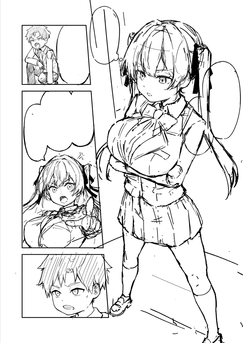 新作下描きしてます 