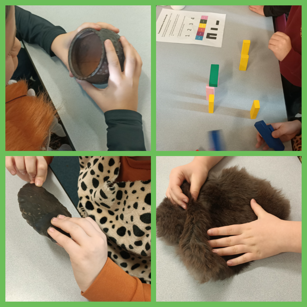 Yesterday our Year 3 children were transported back to Stone Age times! They had an amazing day learning about hunting and gathering, animals, and how prehistoric people worked with flint to make tools. They also examined artefacts and built their own mini Stonehenge.