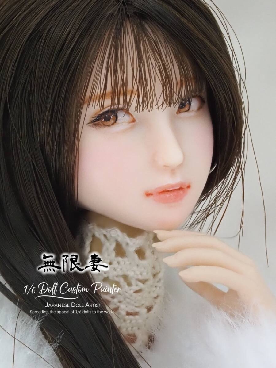 起きた😳さてガンバルぞ🖌️😸💨 ＃カスタムヘッド ＃ドール