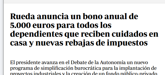 "Bono" nunca existíu. Existe unha prestación, un dereito para dignificar a tarefa de coidado, prestación da que hai persoas que dependen economicamente.
A día 9 de xaneiro hai familias que aínda non recibiron a nómina correspondente a este mes.
Tanta propaganda como desgoberno.