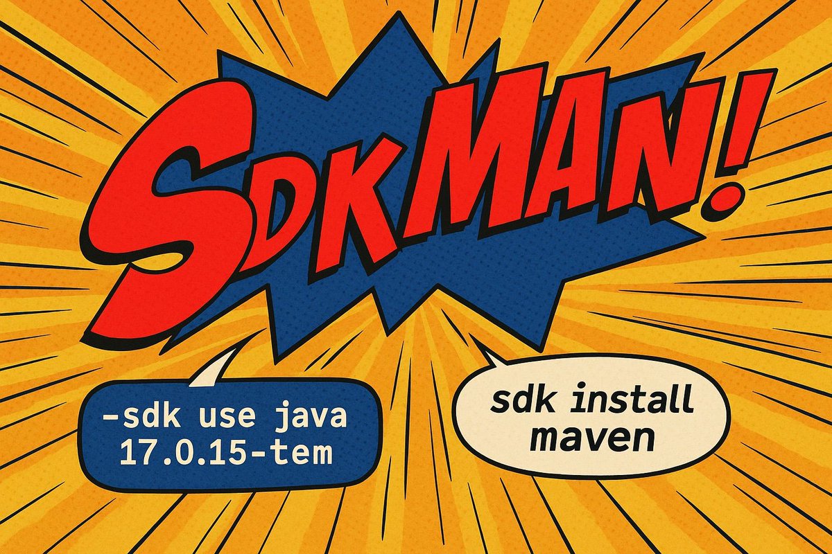 Quarkiverso's tweet photo. ¿Listo para desarrollar con Quarkus como un pro? Configura tu entorno ideal con SDKMAN!: Java 21, Maven y Quarkus CLI sin conflictos. ¡Fácil y limpio! 🚀
Guía paso a paso: https://t.co/kb8E14u9uB
#Quarkus #Java #Maven #SDKMAN https://t.co/rnjeuiq5Zq