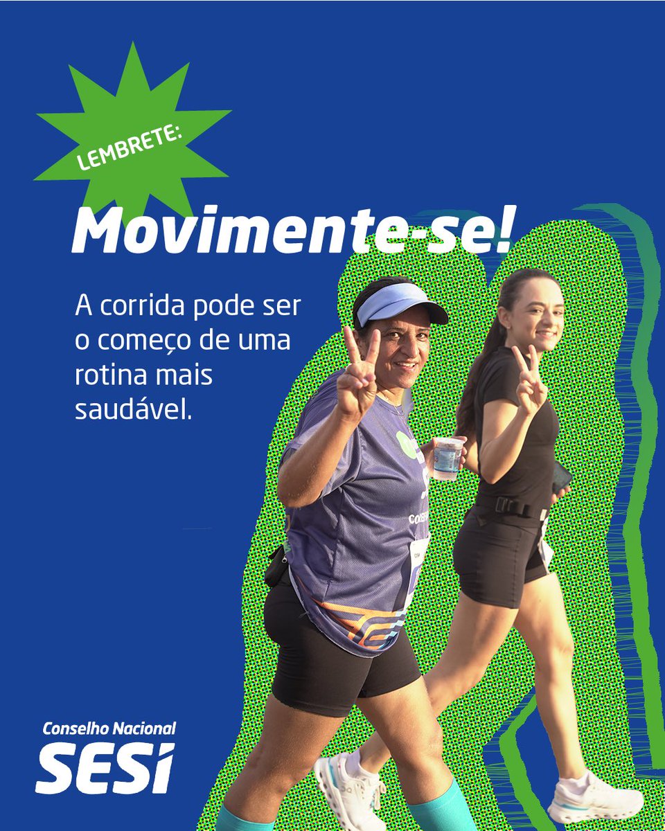 CSesi's tweet image. Movimentar o corpo também é cuidar de si. 💚

A corrida incentiva hábitos saudáveis, mais energia e qualidade de vida.✨

Fiquem atentos à 2ª Corrida Nacional do SESI. Em breve, mais informações! 🏃🏽‍♀️🏃🏾‍♂️