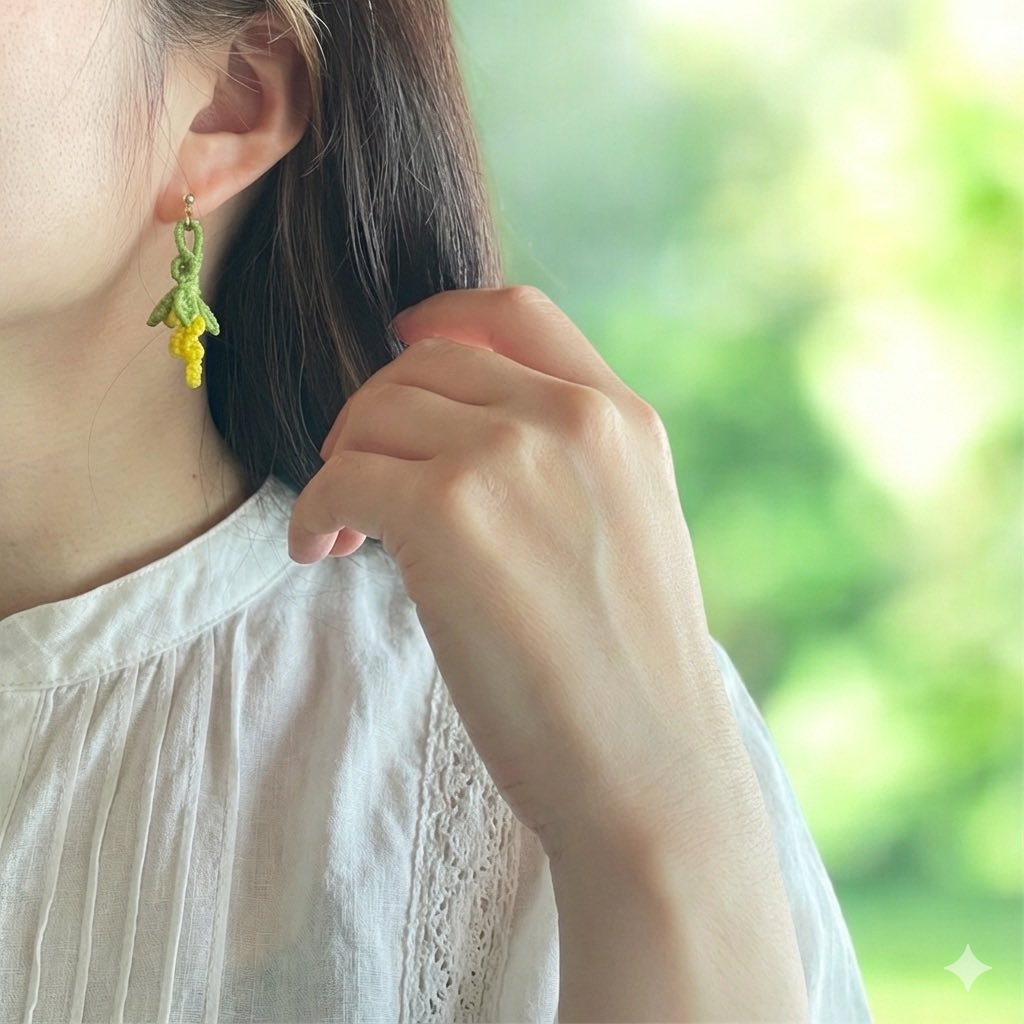 HP＆creemaにて先行販売始めました♡

マクラメ編みで作ったミモザのピアス❁⃘*.ﾟ良かったら覗いてみてください〜✨️

withnature-macrame.shop-inframe.jp/items/987468