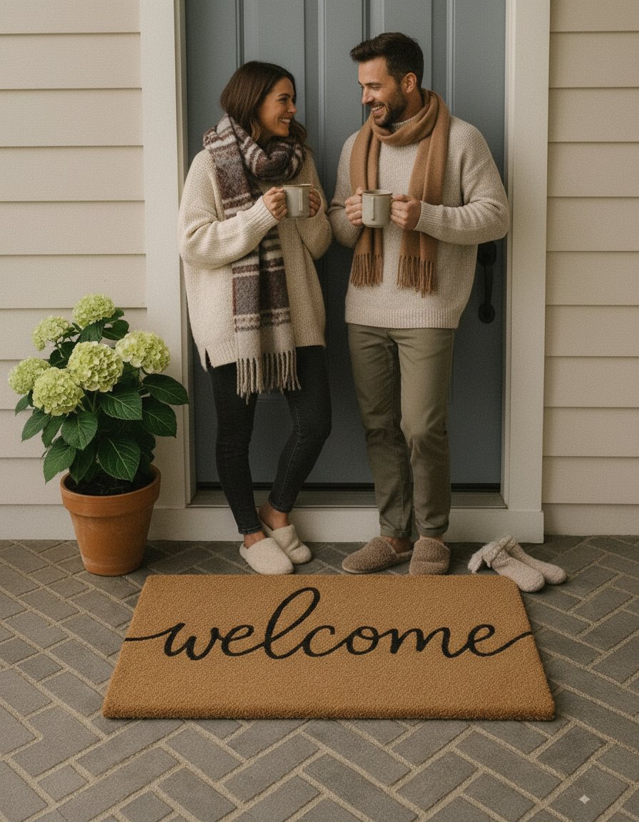 HCasafoyer68371's tweet image. Step into style and keep your home clean with our chic Welcome Door Mat! 🌟 Perfect for all seasons, it's durable, non-slip, and adds just the right touch to your entryway. 👉 Shop Now #WelcomeMat #OutdoorDecor #HomeStyle #CoirMat #PorchLife