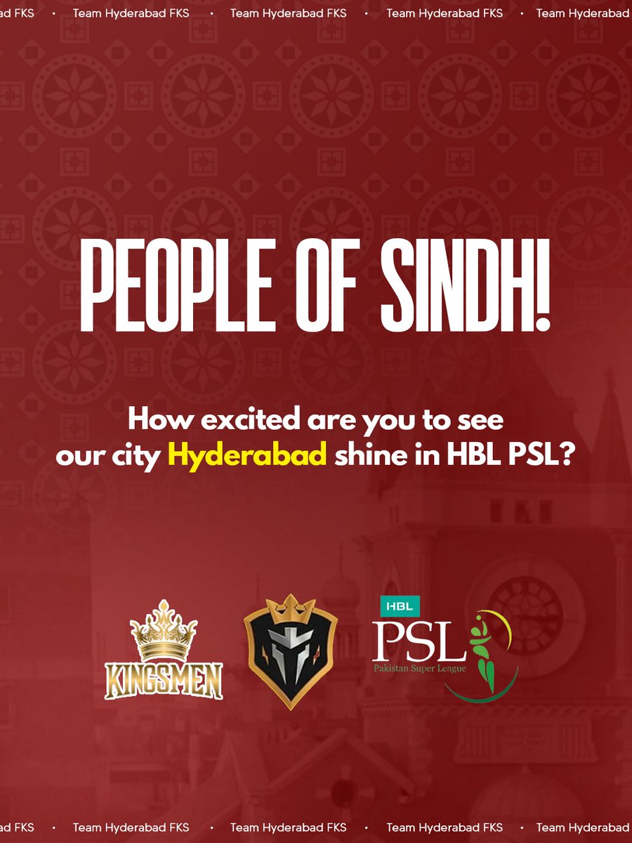 A proud city, a new beginning ✨

Hyderabad’s story in HBL PSL starts with YOU 🙌

Are you ready, Sindh? 🤩