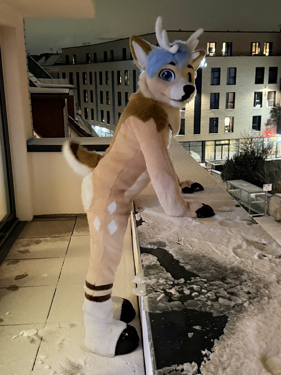 Blauwyld's tweet image. You also stocked for all the snow? ❄️ 
#FursuitFriday