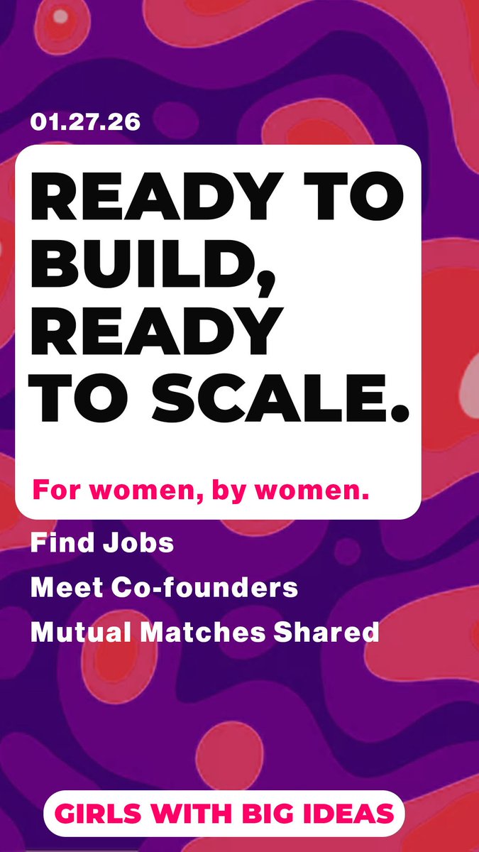 stefdabuilder's tweet photo. Girls With Big Ideas is back! Last time, we got stories back of women being hired &amp; founders finding co-founders.

If you’re working on an early idea and looking for co-builders, or if you're looking to join an idea/find a new role, come through! https://t.co/6MA26e6MXH