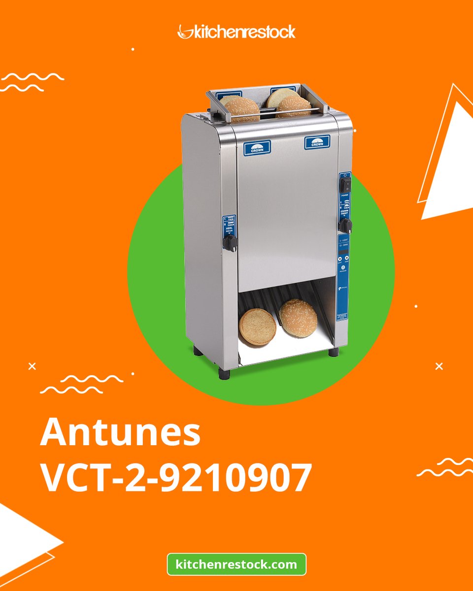 Speed up service without sacrificing quality. The Antunes VCT-2 Mini Vertical Contact Toaster delivers consistent, two-sided toasting in about 15 seconds, all in a compact countertop design built for busy kitchens. 🛒 Order yours today: bit.ly/4aBFlxh