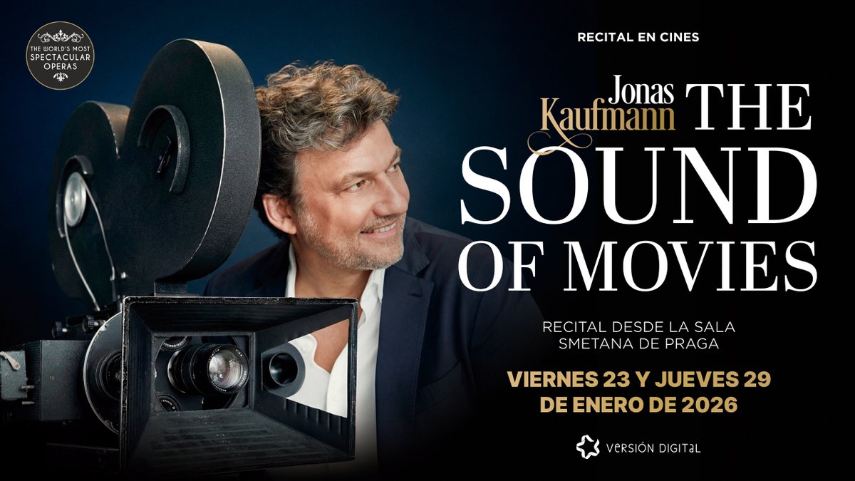 versiondigital's tweet image. Jonas Kaufmann y la Orquesta Sinfónica Nacional Checa presentan The Sound of Movies: un viaje musical por más de 8 décadas de cine, con canciones icónicas que reviven emociones y grandes historias. 🎶🎥
#TheSoundOfMovies #JonasKaufmann #MusicadeCine #Cine #Concierto 🎼
