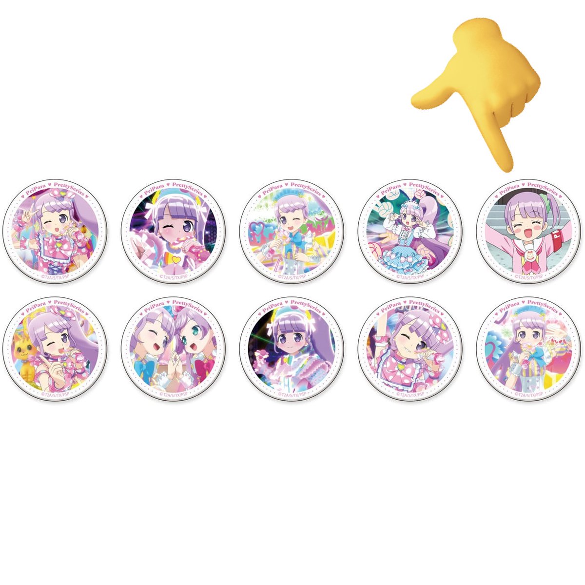 のんいっぱい！缶バッジっていうプリパラの真中のんが確定で出る