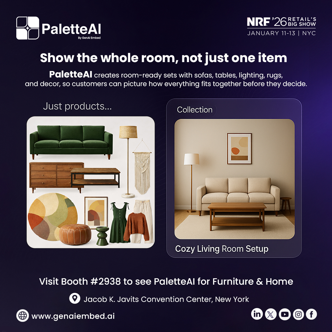 GenaiEmbed's tweet photo. PaletteAI by GenAIEmbed turns products into curated collections so customers see what matches and add more in one view.

Book: https://t.co/tVBWVTUnlZ https://t.co/QB8j5j1VbV