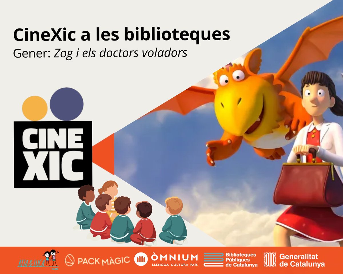 🌟🍿 Avui inaugurem CineXic 2026! Cinema infantil en català a les #bibliotequescat!

📽 Zog i els doctors voladors
👉ow.ly/NmJc50UEgh9

📍<a href="/BiblioTremp/">Biblio Maria Barbal</a>
🕕17h 
<a href="/bibliotequeslle/">Biblioteques Lleida</a> <a href="/AjTremp/">Ajuntament de Tremp</a> <a href="/omnium/">Òmnium Cultural</a> <a href="/cultura_cat/">Cultura</a>