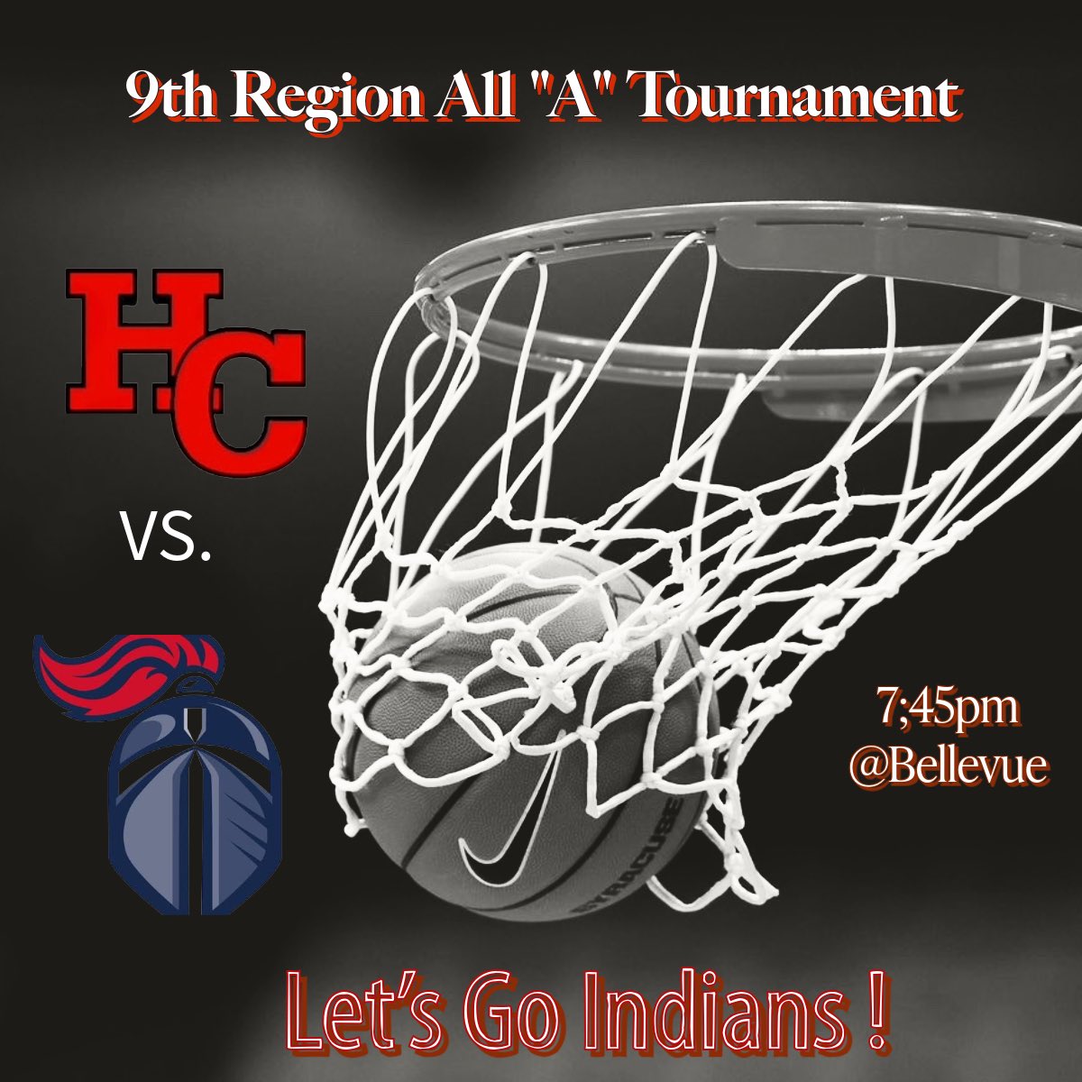 HCGirlsHoops's tweet image. 🚨GAME DAY🚨

🔴Game 13
⚫️9th Region All “A” Tournament SEMIFINALS 
🔴HC vs St. Henry
⚫️ Girls Varsity 7:45pm
🔴@Bellevue  
📻Holy Cross Radio: fan.hudl.com/_/_/_/organiza…

Let’s Go Indians‼️