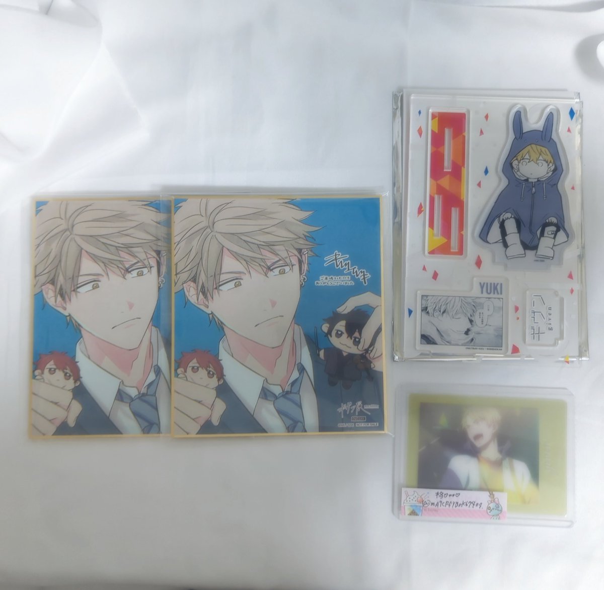 交換】ギヴン展 入場特典 色紙 名場面アクリルスタンド 譲】色紙➡由紀