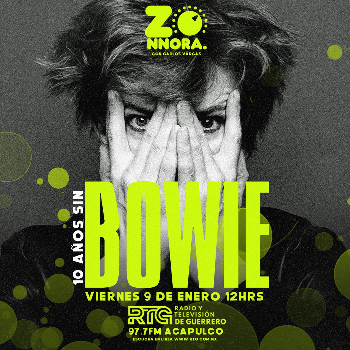 Se cumplen 10 Años sin Bowie…👩‍🎤
Y queremos dedicarle nuestro programa recorriendo un poco su legado musical.

Hoy viernes 9 de Enero 12hrs a través de el 97.7FM RTG ACAPULCO y en linea rtg.com.mx 

#BowieDay