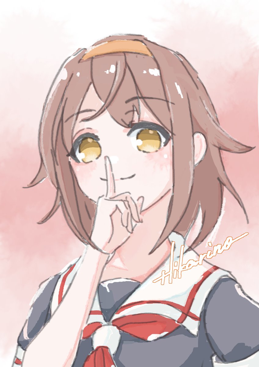 hikarinoILST's tweet image. 深夜なので小声で
（いっちばーん…！！）

#白露
#艦これ版深夜の真剣お絵描き60分一本勝負 
#艦これ版真剣お絵描き60分一本勝負_20260109