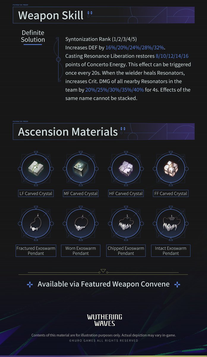 Post-Lament Anthropocene: Weapons — Starfield Calibrator
Every pattern can be observed. Every phenomenon can be understood.
The ideal may lie light-years away, yet the path toward it rests within her own hands.
#WutheringWaves 
#Mornye