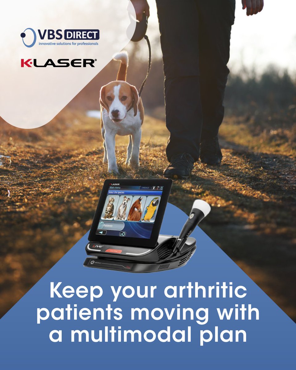 VBSDirect's tweet image. Add weekly K-Laser sessions to your arthritic patients’ treatment plan this winter!

🔗 klaser.co.uk/products

Pain from OA can be challenging to manage, and a multimodal approach can make all the difference in your patients’ mobility and quality of life.