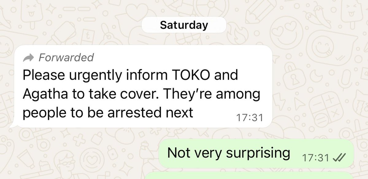 AAgather's tweet image. The post from @HEBobiwine recently about the plan to abduct and detain some journalists, activists and politicians, the abduction of former @UgandaPrisons officer @UgandanMind and some supporters of NUP corroborate the information I’ve been getting regarding the pending…