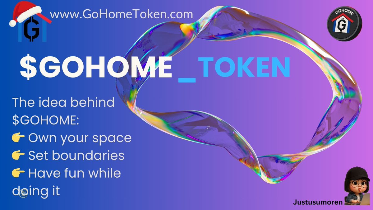 Hi guys! 

$GOHOME is a humorous, community-driven statement about personal boundaries in the digital age.

What started as an internet moment has grown into a movement powered by culture, memes, and community.
<a href="/GoHome_Token/">GOHOME TOKEN</a>. A 🧵👇