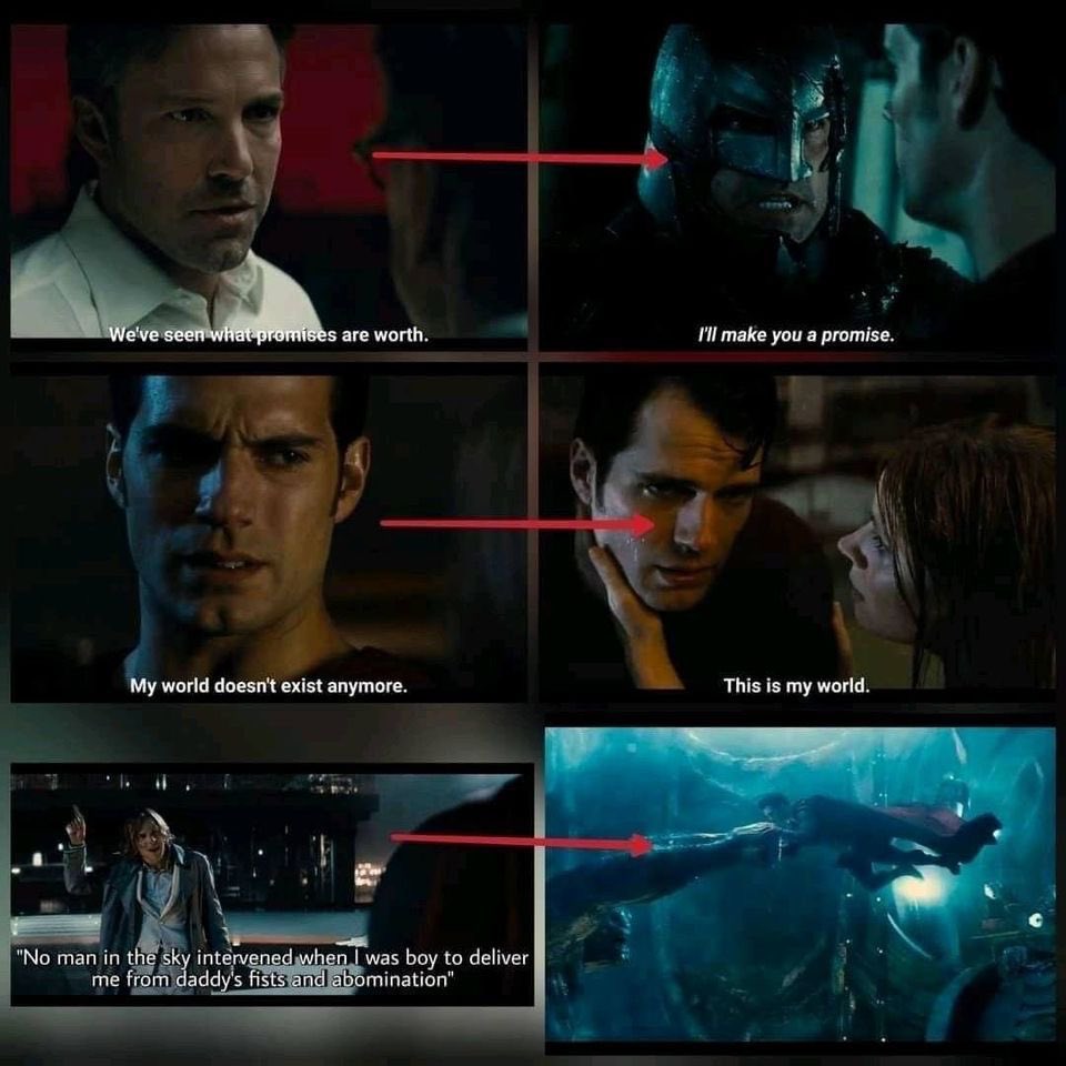 Setup, Contrast, Payoff, Brilliant writing
#RestoreTheSnyderVerse