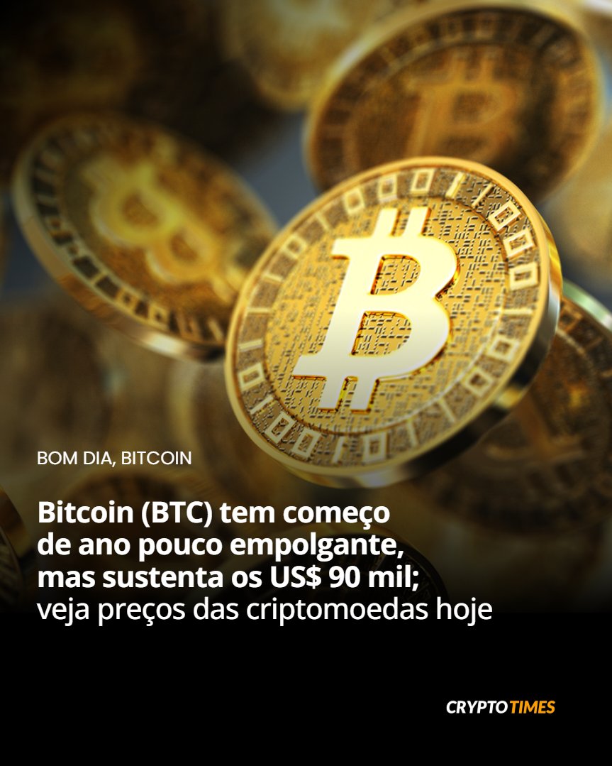 O bitcoin (BTC) caminha para fechar a semana praticamente no zero a zero,  cotado na casa dos US$ 90 mil nesta sexta-feira (9). Confira mais detalhes  👉 https://t.co/KIdje7AWpz