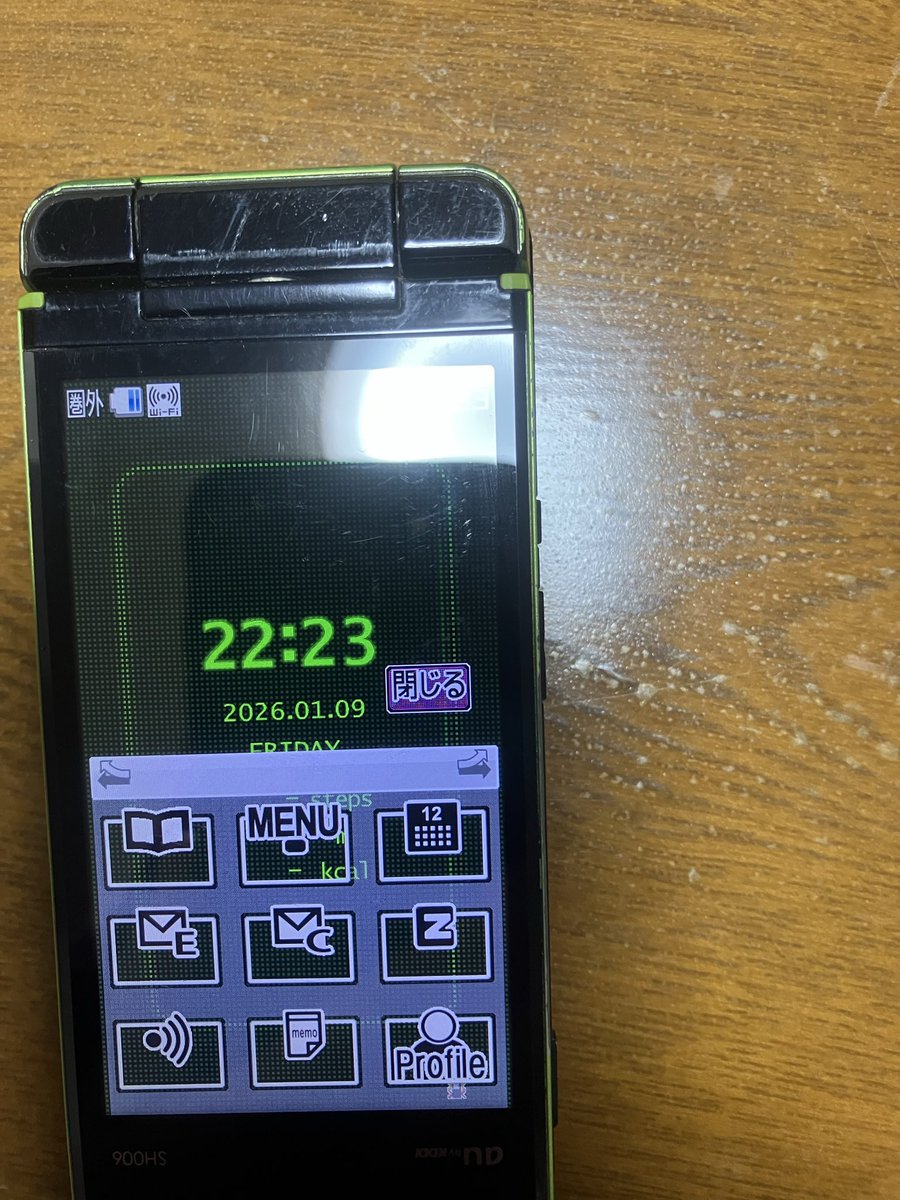 充電したらまだ生きてるやん😆ワンセグTVくらいしか使い道ないけど