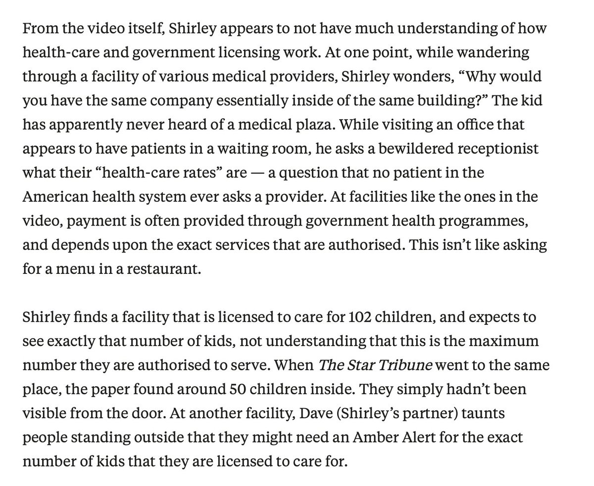 Nick Shirley, the right's new favorite journalist, is confused by the most basic things about how childcare and health care work. His work immediately fell apart. As I wrote for <a href="/unherd/">UnHerd</a>, he embodies the right's human capital problem. unherd.com/2026/01/nick-s…