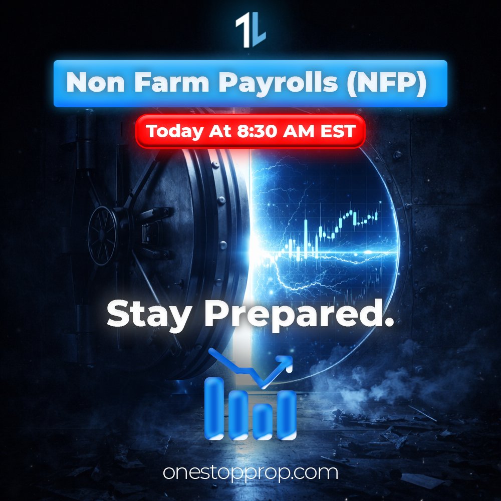 One_Stop_Prop's tweet image. NFP Drops Today At 8:30 AM EST.

Stay Prepared with OneStopProp.
onestopprop.com