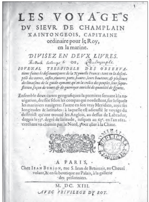 Jean_Vauquelin's tweet photo. 9 janvier 1613
Champlain publie à Paris «Les voyages du sieur de Champlain Xaintongeois, capitaine pour le roy en la marine», ouvrages décrivant en texte et en image ses explorations du littoral atlantique de l’Amérique du Nord de 1604 à 1613.
381 pages, 20 gravures et une carte https://t.co/gBFlijMMQq