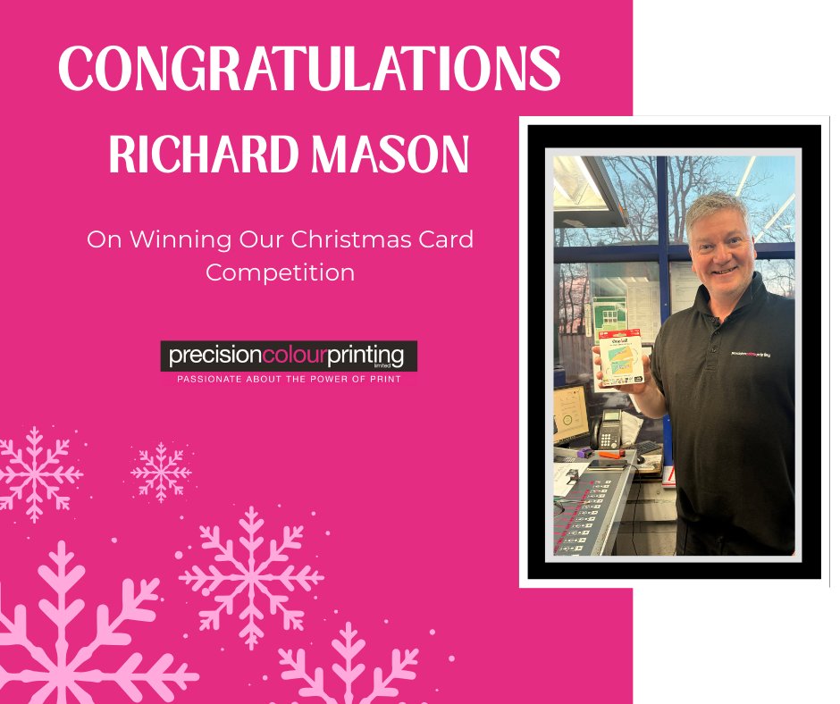 🎉 Big Congratulations to Richard Mason! 🎉

Our talented Sheetfed Printer has won our company Christmas Card Competition and snagged a £100 One4All voucher! 🛍️

A huge thank you to everyone at Team PCP who joined in the fun

#ChristmasCompetition #Winner #FestiveFun #TeamPCP