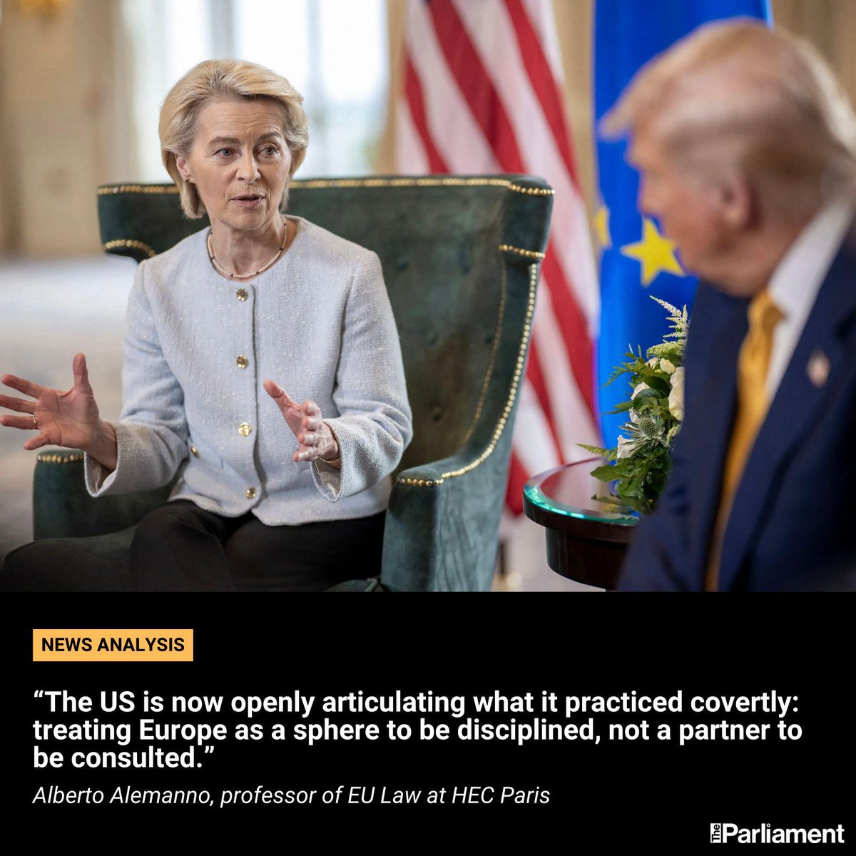 Parlimag's tweet image. Trump’s actions in Venezuela and threats over Greenland are redefining Europe’s strategic environment, leaving the EU to choose how much agency it is willing to defend. 
Analysis ⤵️ 
buff.ly/EChE8WZ