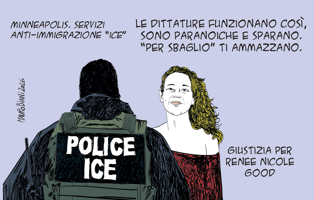 #Trump #SayHerName #ReneeNicoleGood  #JusticeforReneeNicoleGood #ICE 
#dittature
Se non la pensi come me ti sparo.
Oggi per <a href="/repubblica/">Repubblica</a>