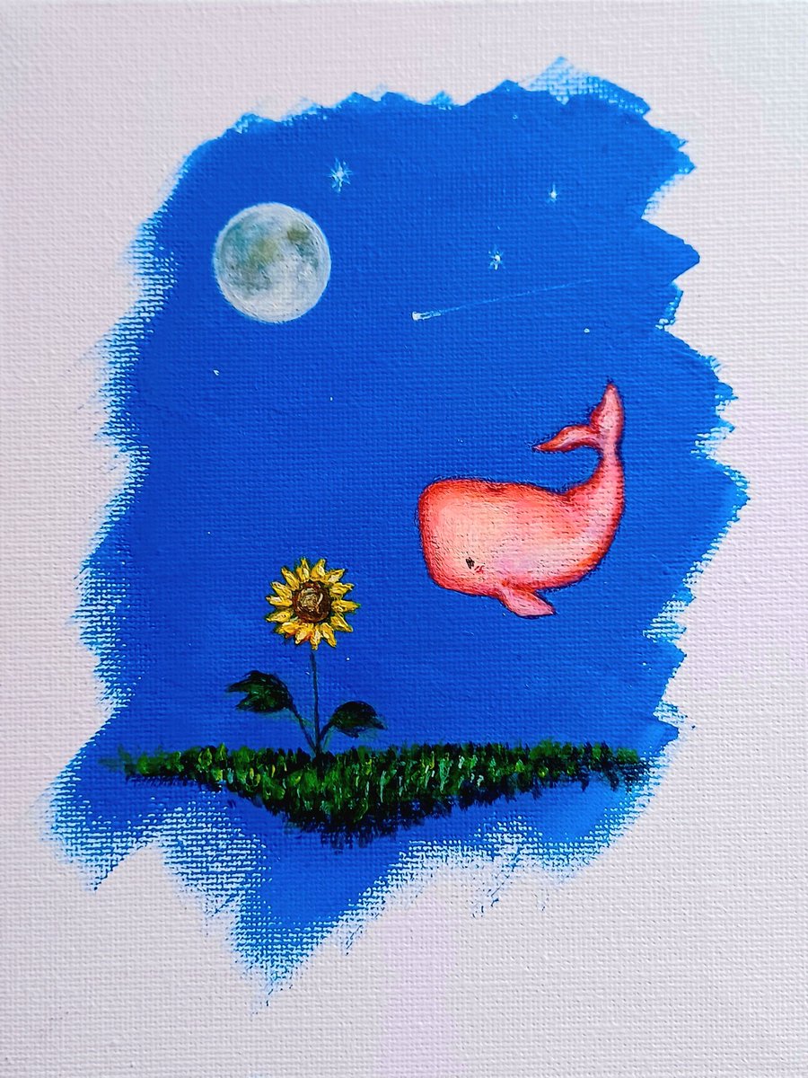 ムーンライト伝説2026』 今回はアクリル絵の具で描く月 TikTokにて公開