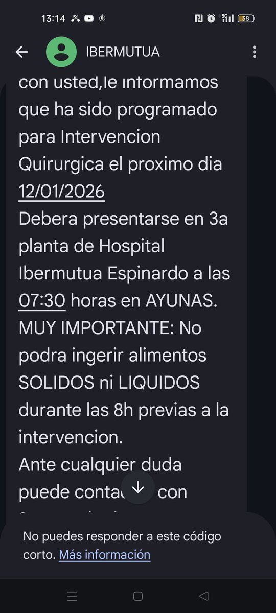 Mensajes que "alegran" a uno el día la vida. Deseando que llegue el lunes, y deseando aún más empezar la recuperación