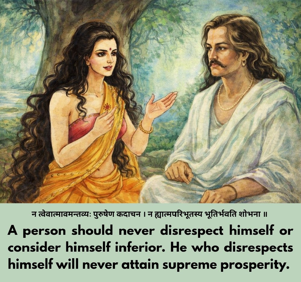 – Mahābhārata 3.32.58 📖 ✨ 

   Draupadī to Yudhisthira :