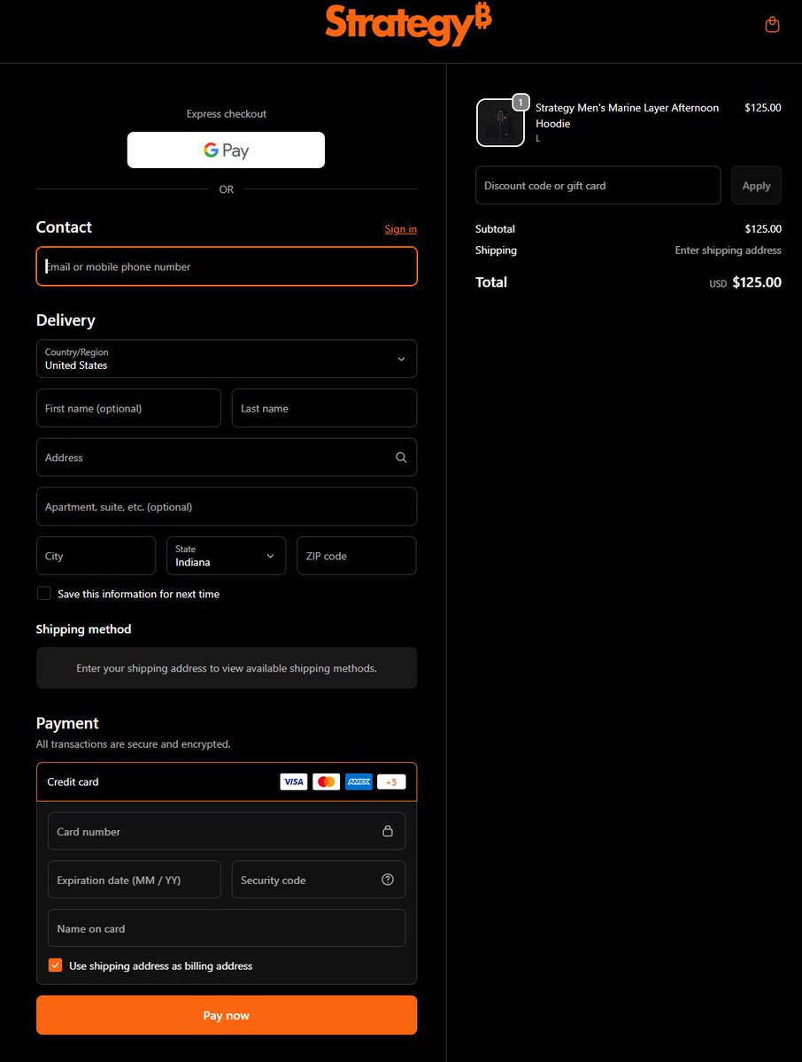 Pledditor's tweet image. The year is 2026 and @Strategy's merch shop still doesn't accept BTC. 🤦