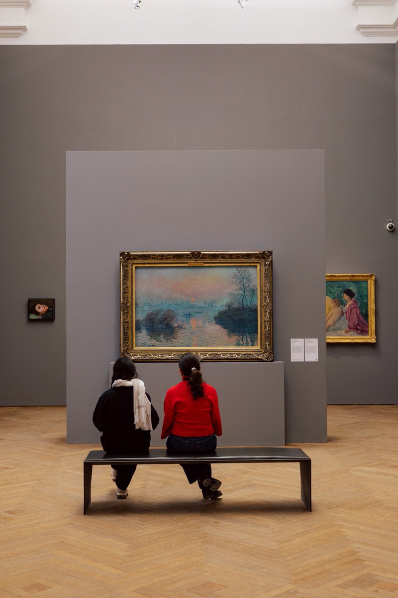 jayeparc's tweet image. 2026년 올해의 첫 전시는 페카 할로넨전으로 ♡ 그리고 모네의 일몰도...